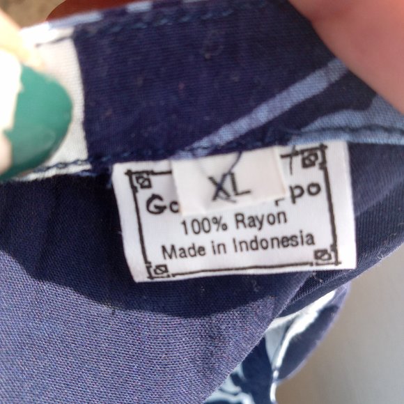 Blue and white geometric/ Western / ethnic printed long maxi button down dress - Picture 4 of 8